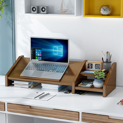 PC Laptop Riser met Houten Monitor Stand Multi-Angle Design en Custom Logo Desk Shelf Inclusief