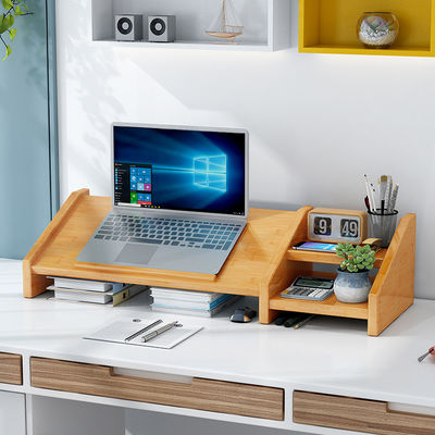 PC Laptop Riser met Houten Monitor Stand Multi-Angle Design en Custom Logo Desk Shelf Inclusief