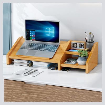 PC Laptop Riser met Houten Monitor Stand Multi-Angle Design en Custom Logo Desk Shelf Inclusief