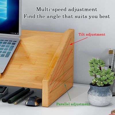 PC Laptop Riser met Houten Monitor Stand Multi-Angle Design en Custom Logo Desk Shelf Inclusief