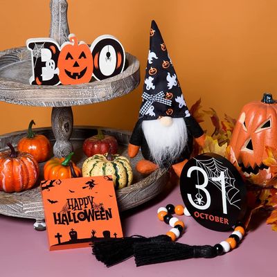 Eco-vriendelijke Halloween Decoraties Kinderen Hocus Pocus Tiered Tray Decor Set van 3 hout