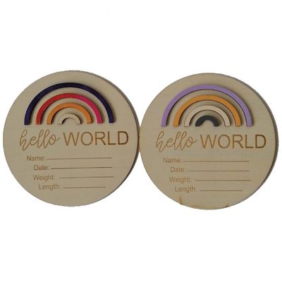 Maak een onvergetelijke kinderkamer met deze houten 3D-regenboog mijlpaalkaarten uit Europa