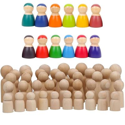 Graverende Carving Type Onvoltooide Figuur Vorm Houten Peg Pop voor handschilderen