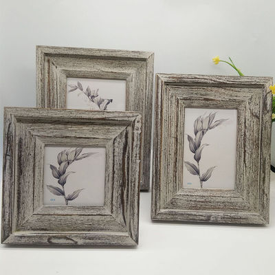 Houten beeldframes 4 " 6 " 7 " in custom rustieke stijl met hand gesneden met gewone kleur