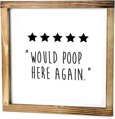 Ik hoop dat alles goed komt 12 "x12" Houten badkamer wand decoratie gemaakt van massief hout