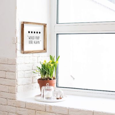 Ik hoop dat alles goed komt 12 "x12" Houten badkamer wand decoratie gemaakt van massief hout