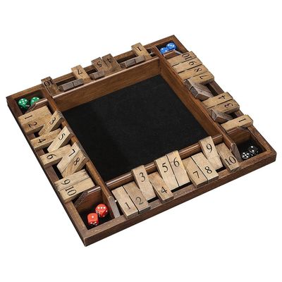 12-14 inch 4 Speler sluit de doos dobbelstenen spel houten bord tafel wiskunde spel speelgoed voor kinderen Unisex