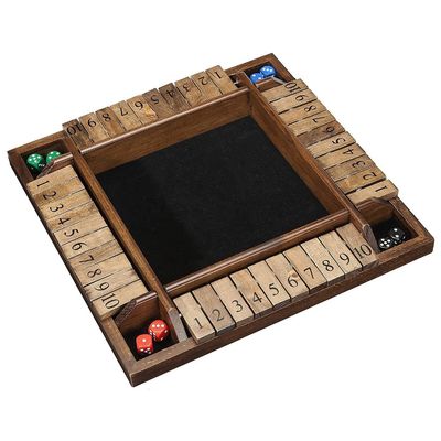 12-14 inch 4 Speler sluit de doos dobbelstenen spel houten bord tafel wiskunde spel speelgoed voor kinderen Unisex