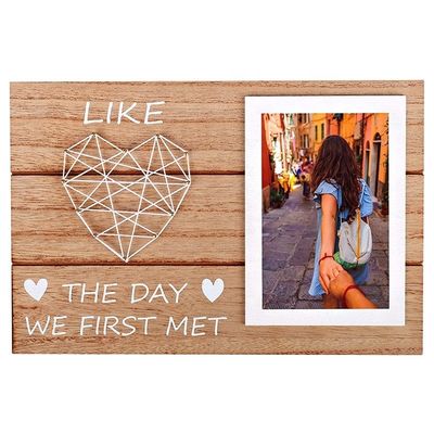 Houten rustieke stijl Verlovingsgeschenk Bruiloftscadeau String Art Foto frame DIY Picture Frames