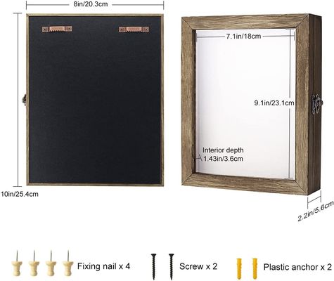 Beschermende schaduwdoos voor het bewaren van foto's en herinneringen 25.4x20.3x5.6