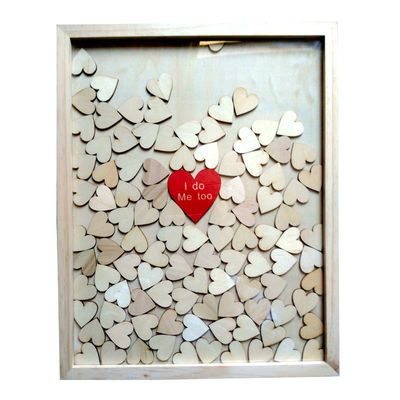 Huwelijksdecoratie Drop Top Houten Frames met Custom Guest Book Sign Alternatief