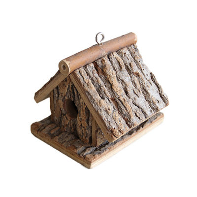 Met zijscherm gedrukt houten vogelhuis, handgemaakt en milieuvriendelijk