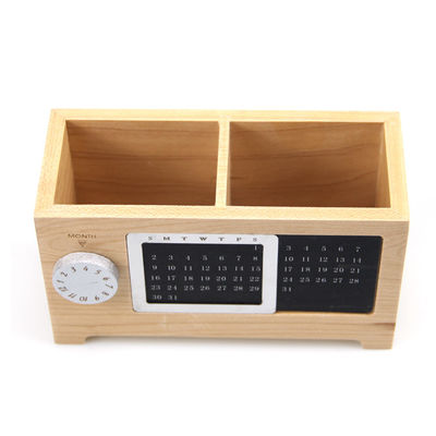 17X7.2X9.6cm Houten penhouder Adventskalender Doos Hou je schoolbenodigdheden georganiseerd
