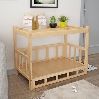 Afneembare houten bed voor Pomeranians en Teddyhonden