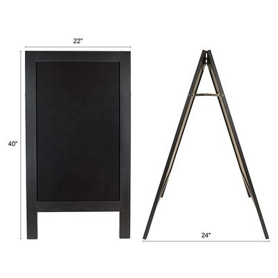 Windbestendige solide houten krijtplaat van dennenhout met aangepast logo