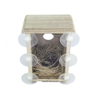 Custom logo prachtig decoratief houten vogelhuis voor buiten tuin decoratie display