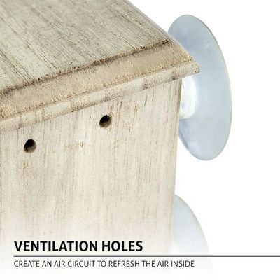 Custom logo prachtig decoratief houten vogelhuis voor buiten tuin decoratie display