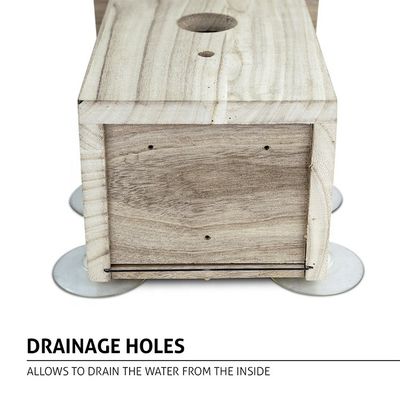 Custom logo prachtig decoratief houten vogelhuis voor buiten tuin decoratie display