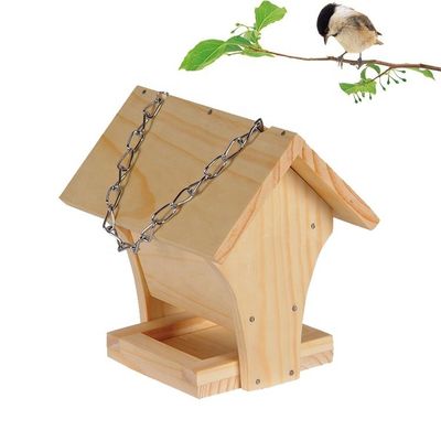 Gepersonaliseerde kleine schattig buitenversiering duiven vogelhuis alle seizoenen houten voeder