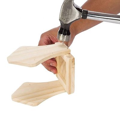 Gepersonaliseerde kleine schattig buitenversiering duiven vogelhuis alle seizoenen houten voeder