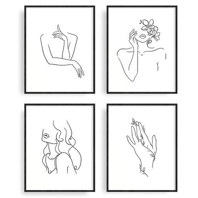 Groene botanische planten Muurkunst Set van 4/6 Plant Hout Muur Decor Foto's 8"x10" IJzer