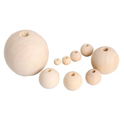 20 mm bulk ronde houten kralen geweldig voor doe-het-zelf cadeautjes en kettingjes in natuurlijke kleur