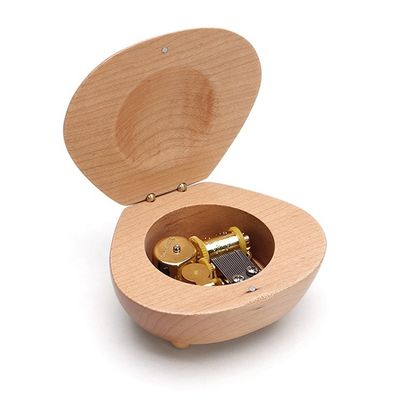 Custom Logo Acceptabel Ontwerp Houten muziekdoos voor Kerstmis Hand Cranked Mini Box