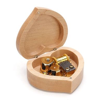 Custom Logo Acceptabel Ontwerp Houten muziekdoos voor Kerstmis Hand Cranked Mini Box