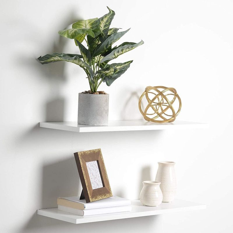 60X20 Witte houten wand decoratieve drijvende boekenplank voor huis decoratie badkamer functie