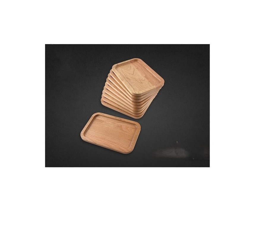 Houten plain kleur op maat bedienende dienblad Laser blanks 6X9X0.75 voor huisversiering