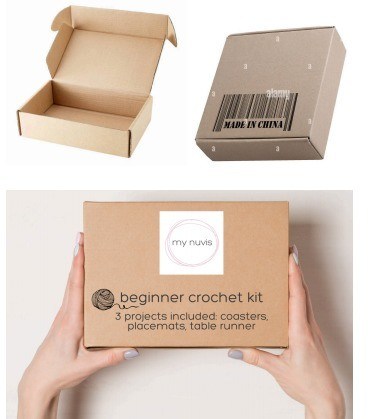 Kleine grootte haakjes voor het maken van een trui geschenkpakket en kleurrijke kant garens