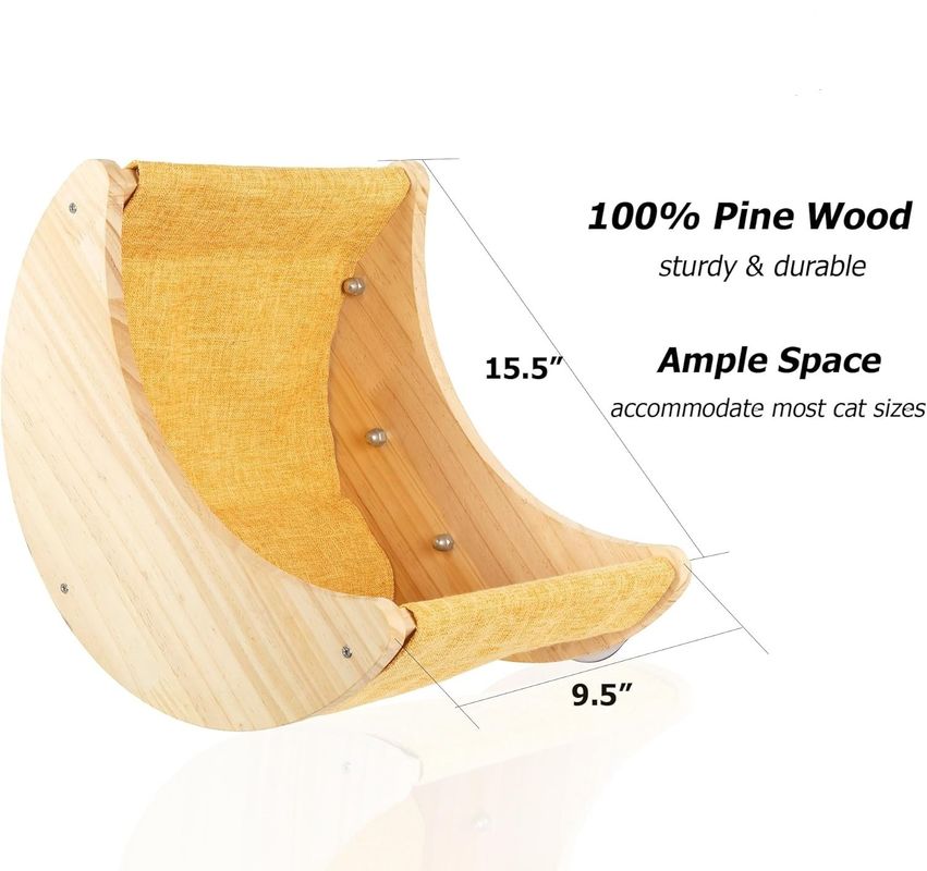 ISO9001 2008 gecertificeerd FSCI BSCI Kattenhammock-bedplanken met sterke zuigbekers