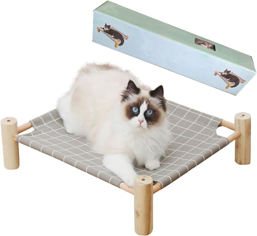 Houten honden- en kattenbed en kattenhammockbed verbeteren het comfort en de gezondheid van uw huisdier