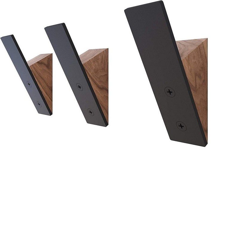 Meubelen voor woonkamer Groot aantal Voordeel Zwart Walnoothout Zwart Metalen Hoeken