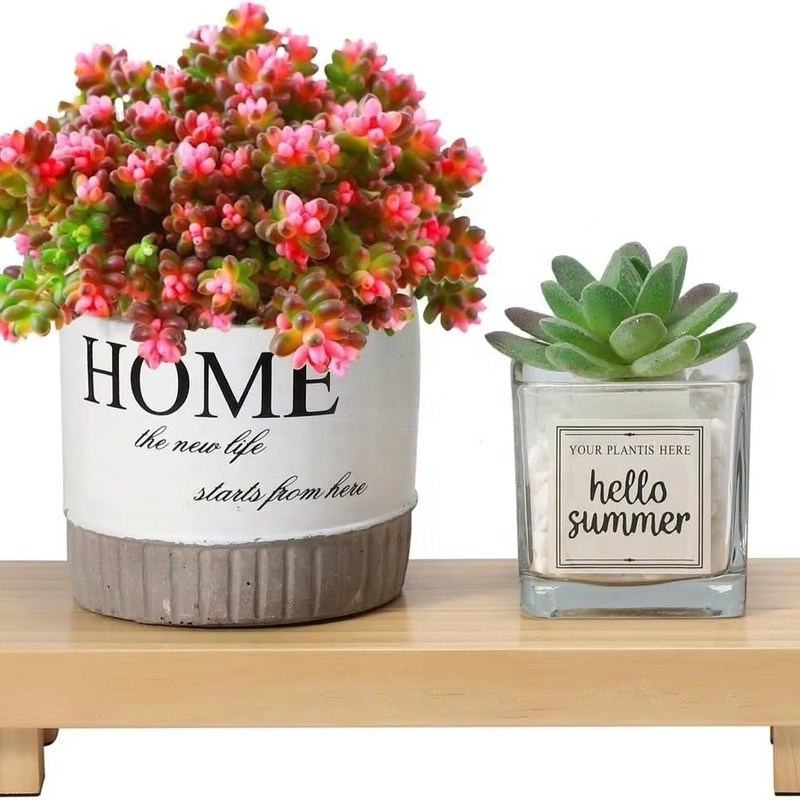 24x13x22cm Pine Wood Riser geweldig voor huisversiering en kleine plantenstandjes Rustieke houten diensten