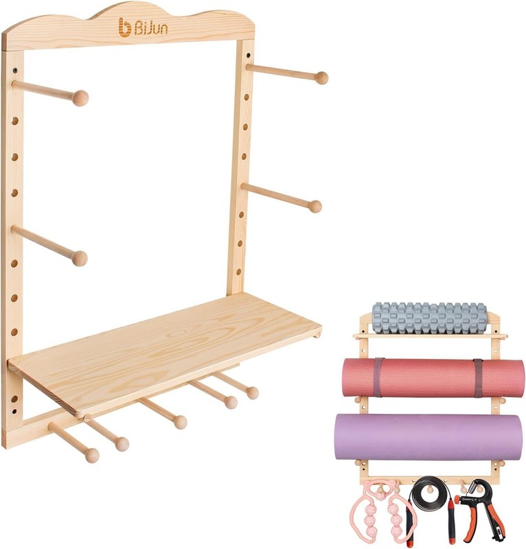 Keukenopslagrek Yoga Mat Houder Muurmontage voor Custom Size Gym Organisatie