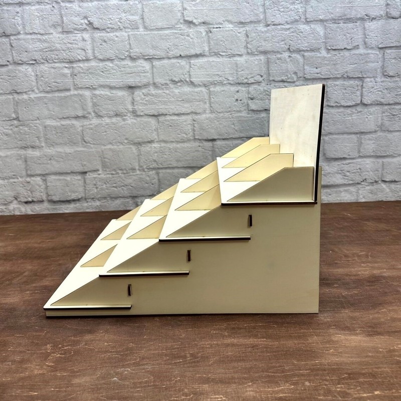 Postverpakking Y 4 Tier Stand Houten schap voor aangepast formaat Dessert tafel scherm