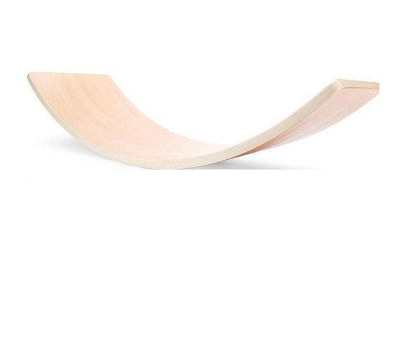 35 inch natuurlijk hout Wiebelen Baby Balance Board Montessori Fitness Balance Curvy Board