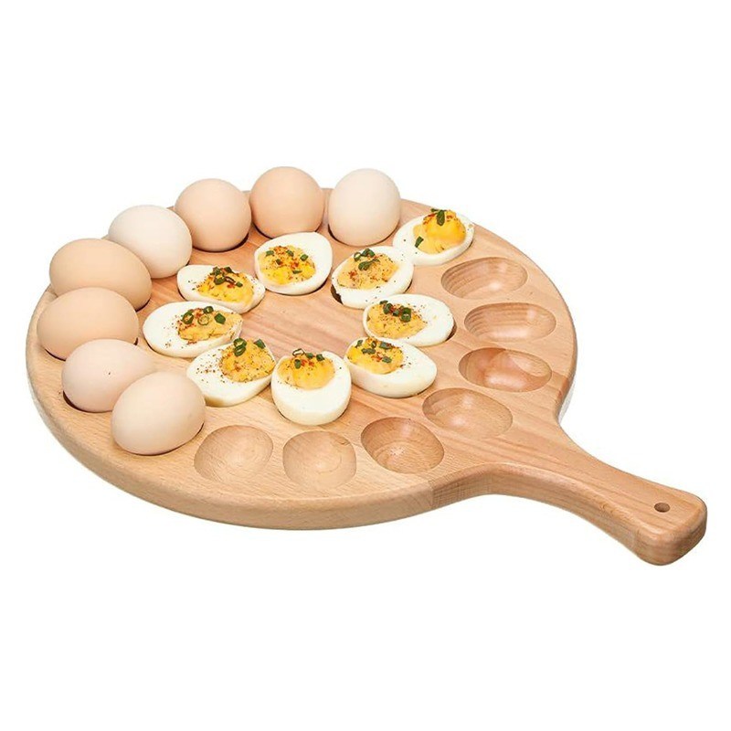 24-holes houten bak voor de opslag van keukengerei