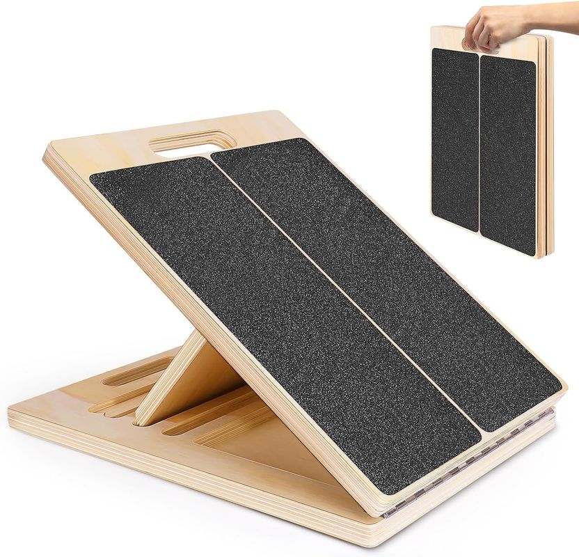 Contemporary Houten Draagbare Slant Board voor Calf Stretcher Verstelbare helling Design