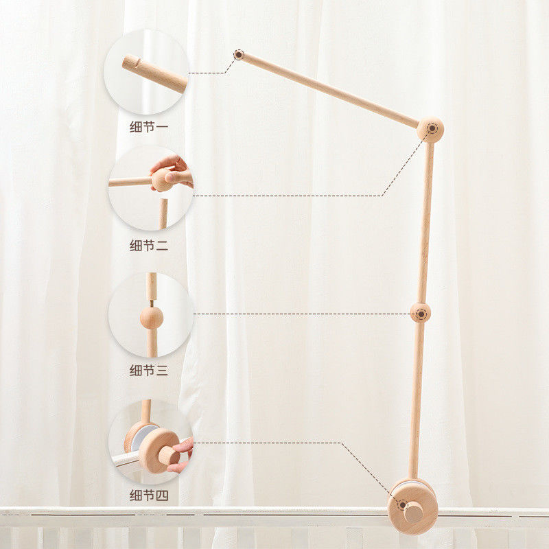 Beeld wieg bel Hangende stok beugel voor eenvoudige baby wieg kalmerende bel accessoires