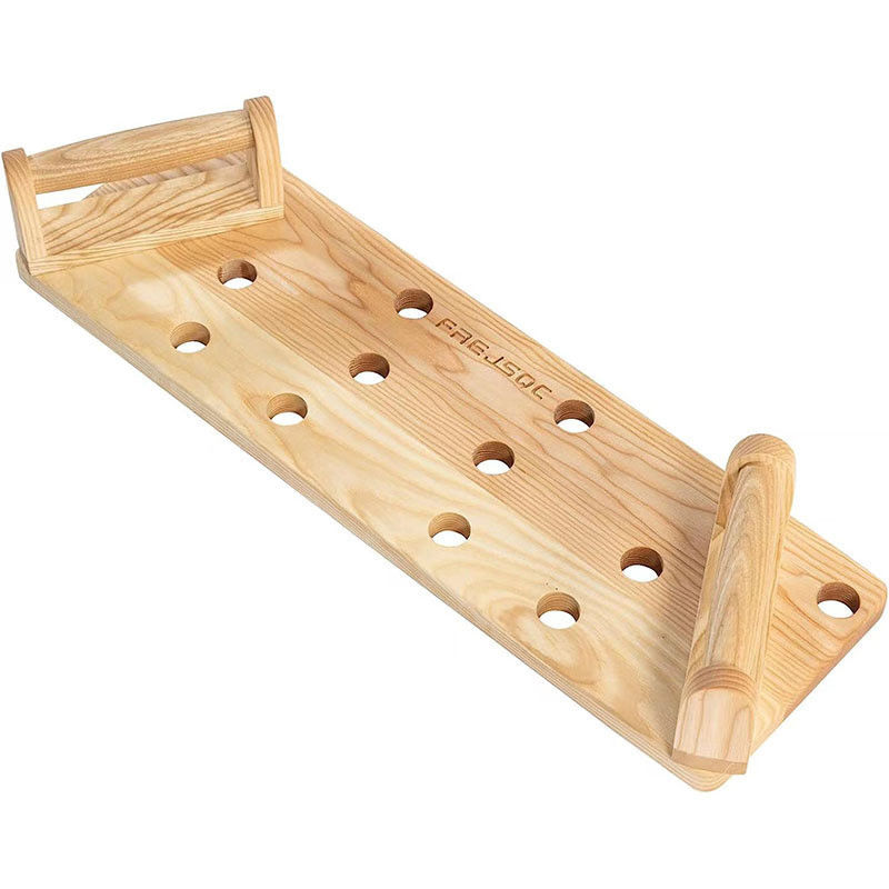 10 in 1 massief houten stoep voor draagbare sportschool in wit/zwart/houten kleur