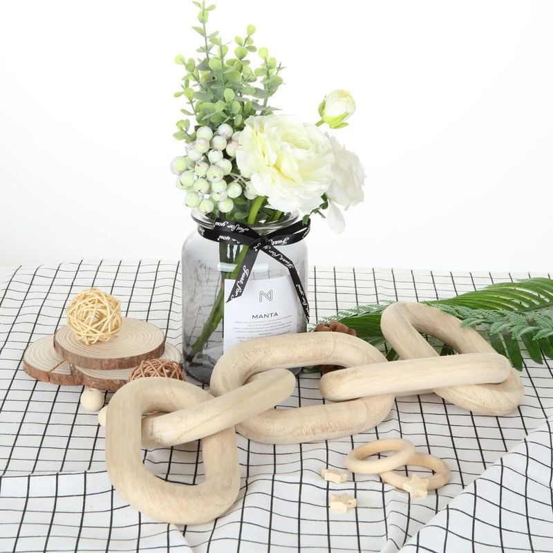Moderne boerderijkamer decor Decoratieve houten ketting voor binnen- en buitenruimten