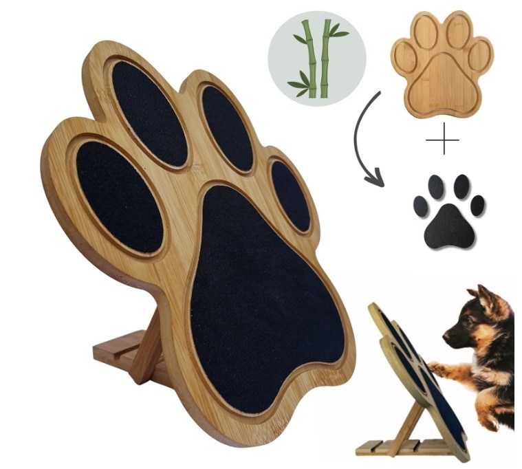 Honden Nagel Schrabelbord Schrabel Pad voor Honden Als uw verzoek Decoratieve bamboe Paw Print