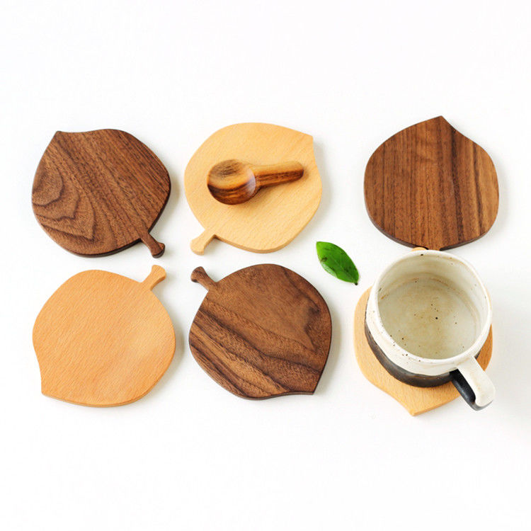 10X0.9cm Custom Sublimatie Coasters Voor Drinken Ronde Bamboe Hout Coaster Matten Pads