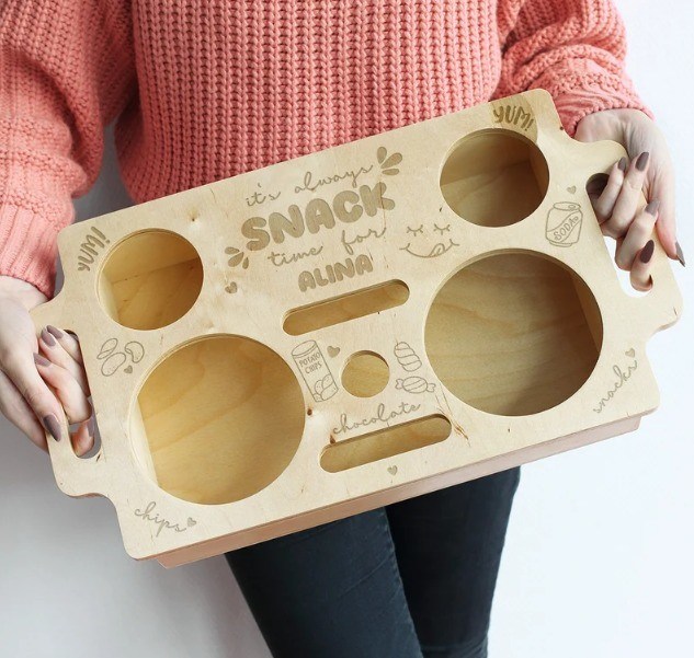 Niet-opvouwbaar rek Houten bankbalk Snackbak Ruimtebesparende opslag voor kleine ruimtes