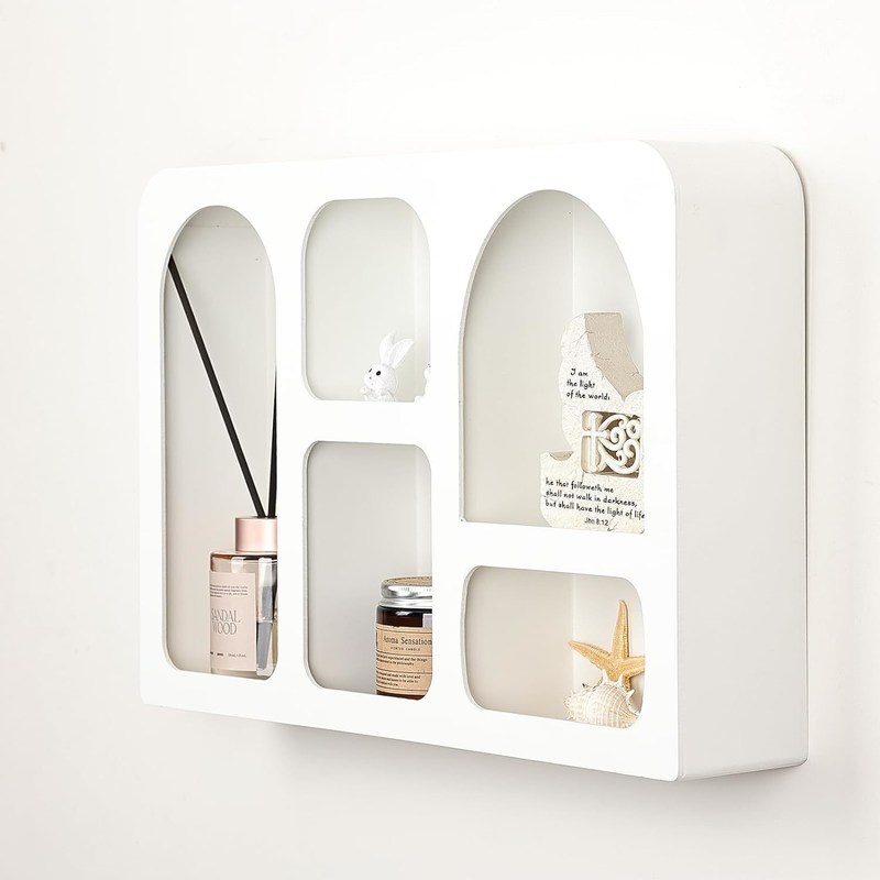 Boho Nordic Modern Style Wand Decor Gepersonaliseerd Logo Drijvend Wandplank met opslag