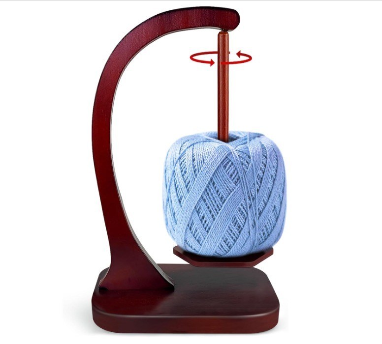 Magnetische metalen draaimechanisme Houten garenspinner voor brei- en haakwerk