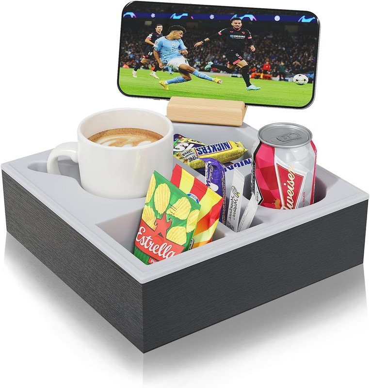 Waterdicht anti-vergiet houten bank bekertrek voor bed sofa organisator handgemaakt