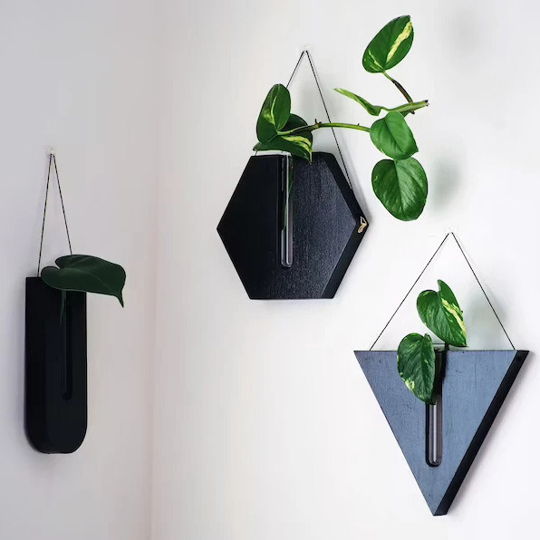 Vermenigvuldigingsstation Moderne mini houten doos Wandplanter voor veranda en muur decoratie potten